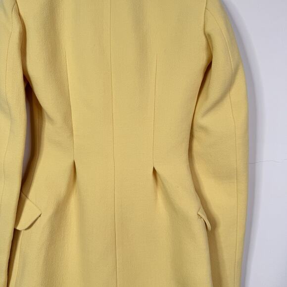 Emilia Wickstead Butter Yellow Wool Crepe Aiden Jacket Size UK 8 US 4 Retro NWT - Picture 9 of 14
